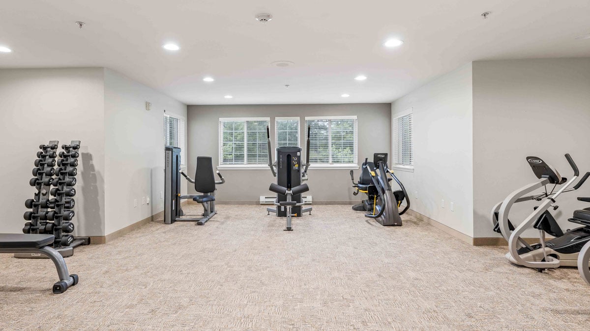 The fitness center at Shads Landing